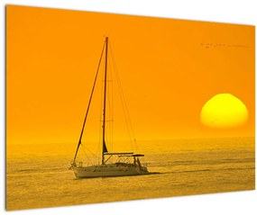 Kép - Csónak a tenger közepén (90x60 cm)