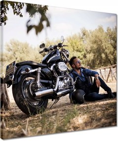Vászonkép 40x40 Motorkerékpár Klasszikus Motor