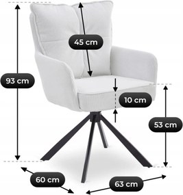 Forgó Étkező/Tárgyaló Krém Színben. CITY