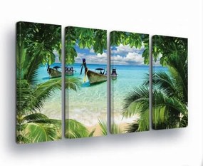 Vászonkép 120x80 Trópusok tengerpart tenger óceán pálmafák Thaiföld nyár pihenés nap