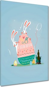 Vászonkép 80x120 Nyúl Zając Húsvét