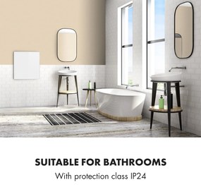 Klarstein Wonderwall 36, Infravörös hősugárzó, 60 x 60 cm, 360 W, heti időzítő, IP24