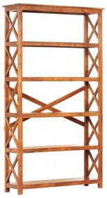 tömör akácfa könyvszekrény mézszínű felülettel 100x30x180 cm