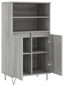 szürke sonoma szerelt fa magasszekrény 60 x 36 x 110 cm