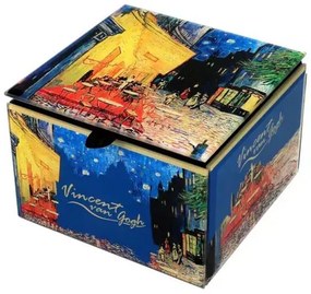 Van Gogh Kávéház éjjel üveg ékszertartó doboz - 10x7x10 cm