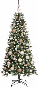 Mű karácsonyfa LED -es lámpákkal Zöld 120 cm PVC