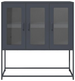 antracit hidegen hengerelt acél tálalószekrény 100,5x39x107 cm