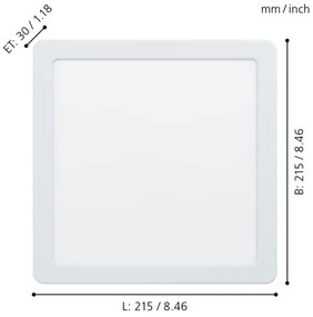 Eglo 99164 - LED beépíthető mennyezeti lámpa FUEVA 5 LED/16,5W/230V
