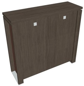Verno+ S közepes szekrény 140 x 46 x 130 cm, antracit tölgy / barna