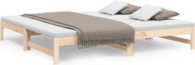 vidaXL tömör fenyőfa kihúzható kanapéágy 2x(80x200) cm