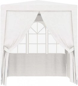 fehér rendezvénysátor oldalfalakkal 2,5 x 2,5 m 90 g/m²