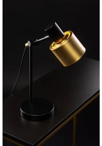 Lámpa Asztali SELVIA II, 6072, max.250V, 50/60Hz, 1*E14, max.25 W, átmérő 10 cm,  IP20, arany/fekete