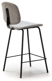 Világosszürke bárszék szett 2 db-os (ülésmagasság 66 cm) Arus – Marckeric