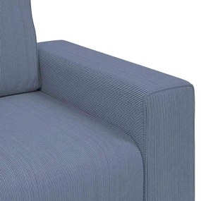 kék kordbársony szövet kanapészék 60 cm
