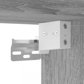 szürke sonoma színű szerelt fa függő TV-szekrény 100x30x26,5 cm