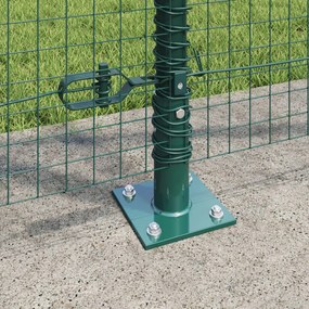 Hegesztett Drótkerítés 7 Felfogató Oszloppal Zöld 1.2x10 m Acél