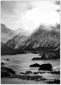 Poszterek A4 Pion Falu Sils Maria kilátás