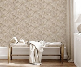 Zambaiti Parati Casa Chic Fiori arany-barna virágos texturált vlies tapéta – Z20121