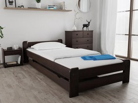 Emily ágy 120 x 200 cm, diófa Ágyrács: Lamellás ágyrács, Matrac: Deluxe 10 cm matrac
