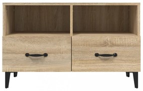 sonoma tölgy színű szerelt fa TV-szekrény 80 x 36 x 50 cm