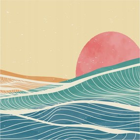 Fotótapéta Flizelina Nappali és Hálószoba Irodába Tengeri hullámok 250x250 Ragasztó