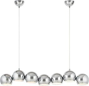 Ezüstszínű fém függőlámpa fém búrával Cupolo – Markslöjd