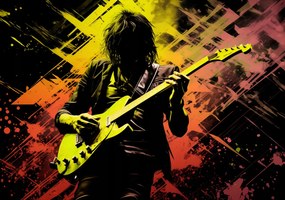 Poszter 100x70cm Gitár Szenvedély Villanyszerelő