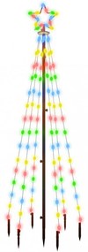 színes fényű karácsonyfa tüskével 108 LED-del 180 cm