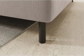 Világosbarna bársony kinyitható-tárolóhelyes sarokkanapé (jobb oldali-L alakú) Barea – ELTAP