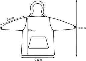 VERK Ujjakkal és kapucnival ellátott takaró - Huggle Hoodie - black