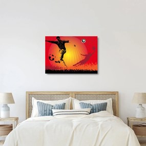 Kép - futball (üvegen) (70x50 cm)