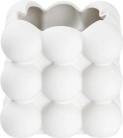 BUBBLE kaspó, fehér 12 cm