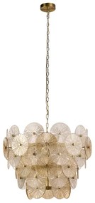 Searchlight 88210-9BZ - Csillár láncon WAGON WHEEL 9xG9/33W/230V bronz