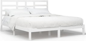 vidaXL fehér tömör fa ágykeret 200 x 200 cm