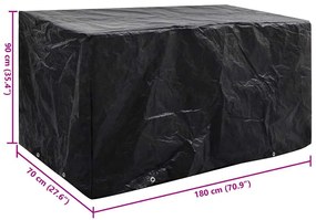 kerti bútor huzat 8 fűzőlyukkal 180 x 70 x 90 cm