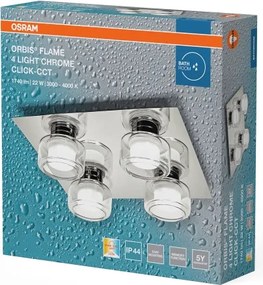 Osram - LED fürdőszobai mennyezeti lámpatest ORBIS FLAME 4xLED/5,5W/230V IP44 króm