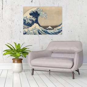 Kép - Katsushika Hokusai, Under the Wave off Kanagawa, reprodukciók (70x50 cm)