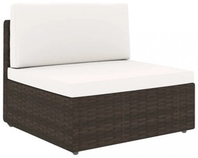 8 részes barna polyrattan kerti ülőgarnitúra párnákkal