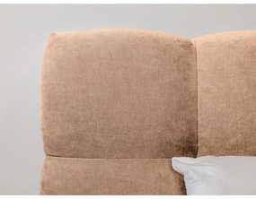 Világos rózsaszín kárpitozott franciaágy ágyráccsal 160x200 cm Kumo – Bobochic Paris