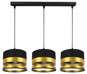 Csillár zsinóron MILO 3xE27/60W/230V arany/fekete