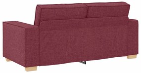 vidaXL kétszemélyes bordó színű szövetkanapé 140 cm