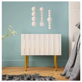 Éjjeliszekrény ARCOS 46x50 cm fehér/arany