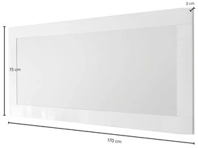 FINERA tükör 75x170 cm fehér
