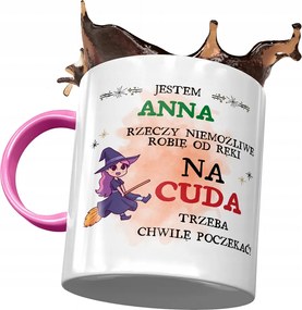 Rózsaszín Bögre Anna Barátnőnek Ajándék Nyomtatott Fotóval