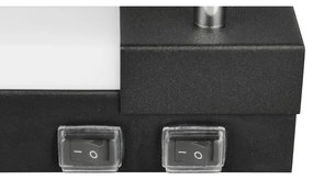 Matt fekete LED fali lámpa Enrico – Trio