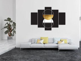 Kép - Absztrakció arany és fekete N⁰2 (150x105 cm)