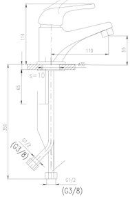 RAV Slezák SAJ026.0 - Mosdócsaptelep JUNIOR 11 cm piros/sárga