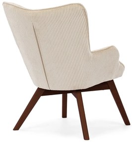 Bézs kordbársony fotel Niko – Ropez