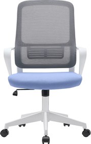 Irodai szék, neomint-világoskék/szürke/fehér, SALOMO TYP 1