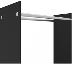 fekete edzett üveg tűzifatároló 80 x 35 x 100 cm
